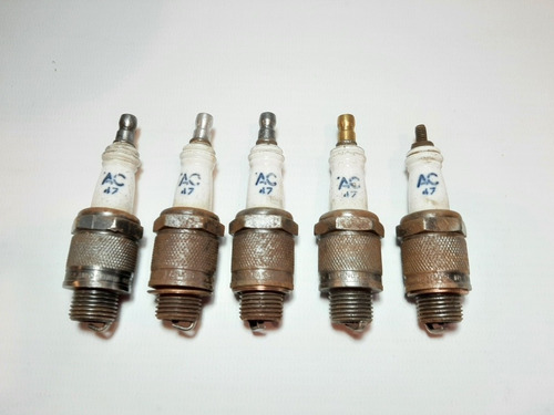 Imagen 4 de 7 de Antigua Bujía Moto Ac 47 Lote X 5 Usadas Ro 1553