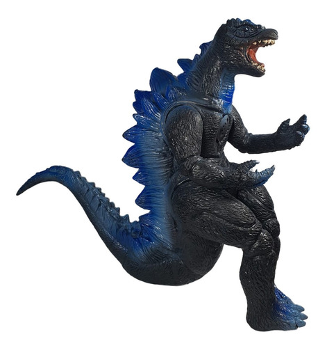 Juguete Godzilla Retro 60s Figura Cn Sonido Negro Azul Jumbo