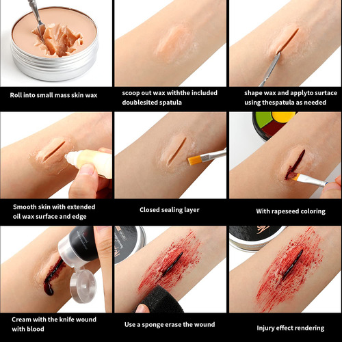 Kit De Maquillaje Zombie, Kit De Maquillaje Sfx De Cera Para