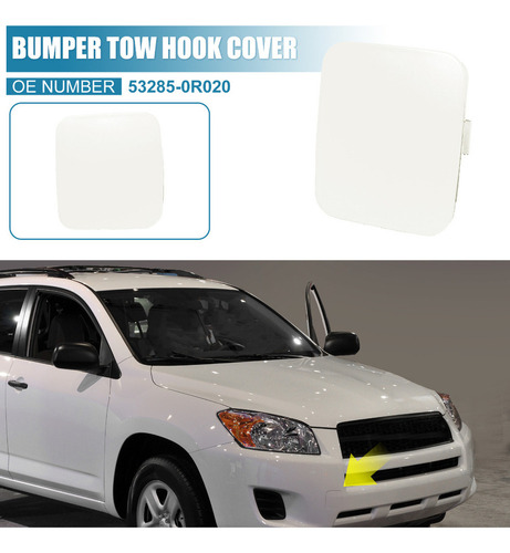 2 Cubierta De Gancho Remolque Frontal Blanco For Rav4 09-12