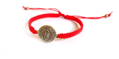 Pulsera Virgen De Guadalupe, Pulsera Roja, Medalla Guadalupe