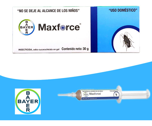 Maxforce Bayer Jeringa Para Cucarachas De 30 Gr Max Force
