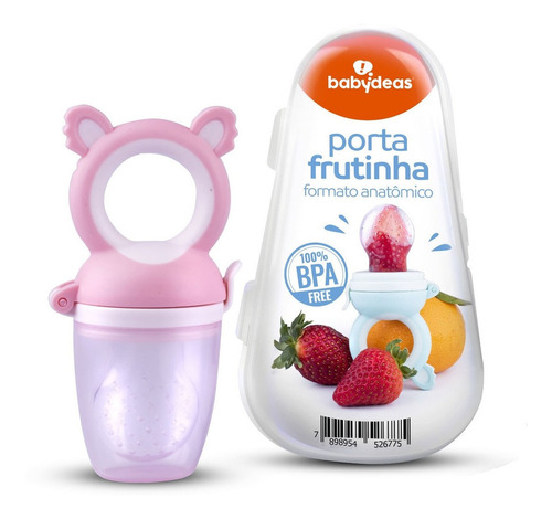Porta Frutinhas Chupeta Alimentadora Babydeas ® Rosa
