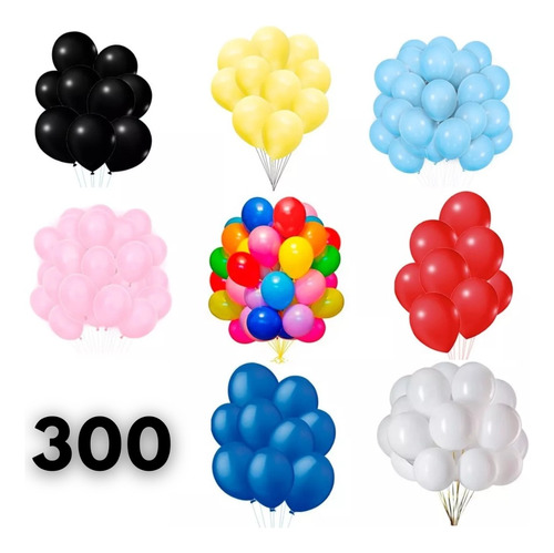 Balão Bexiga Liso Festa Decoração 6 Polegadas 300 Unidades