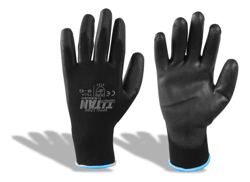 Guantes De Nitrilo Para Manejo De Vidrio Titan G Negro