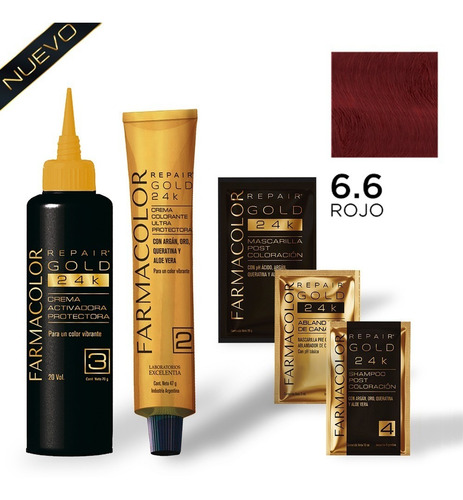 Farmacolor R Gold Rojo N° 6.6 X 1 Estuche. De Fábrica.