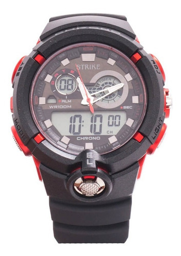 Reloj Strike Watch Ad1188-0aga-bkrd Hombre Deportivo Color de la correa Negro Color del fondo Negro