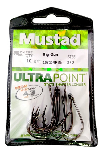 Anzuelos Simples Mustad Big Gun Diferentes Medidas Pesca