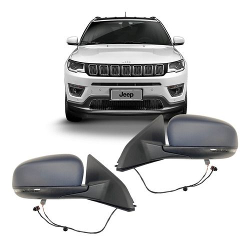 Par Retrovisor Jeep Compass 2017 20 2022 Elétrico Sport/flex