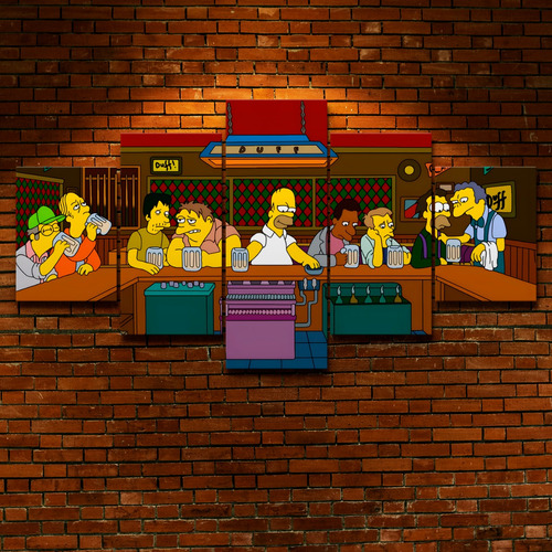 Cuadro En Canvas Los Simpson Ultima Cena