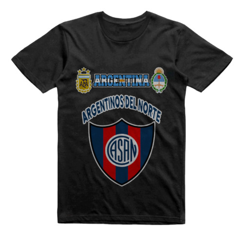 Remera Infantil Negra Argentinos Norte General Roca