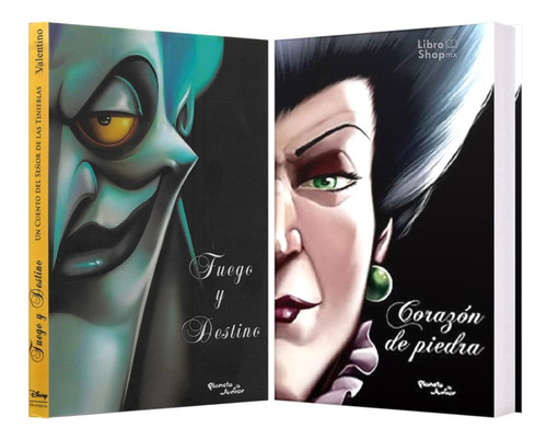 2 Libros Villanos Disney Hades + Corazón De Piedra