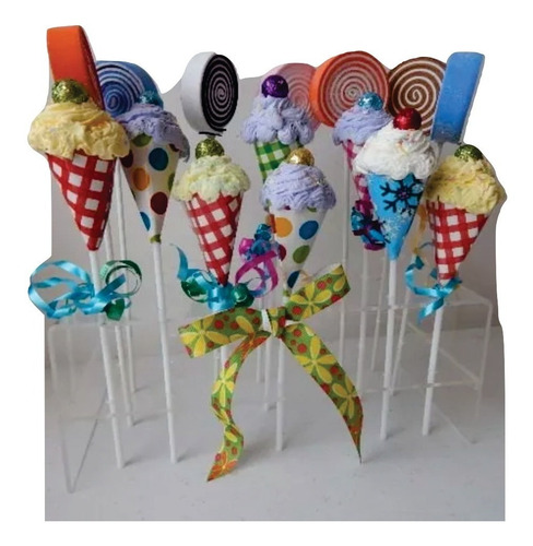 3 Porta Brochetas De Acrílico 24x10x12 Cm, 21 Orificios