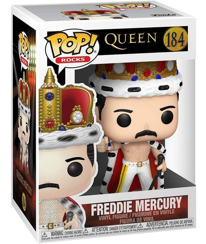 Funko Pop Rocks Freddie Mercury King Rey Corona Original (Usado)