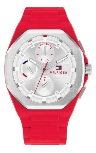 Relógio masculino Tommy Hilfiger Neo 1792123 vermelho