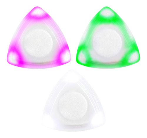 Led Guitar Pick Bass Plectrum: 3 Pcs Light Up Beat Pick