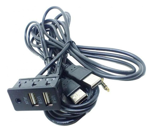 Adaptador Toma De Extensión + 2 Puertos Usb Vehículos De