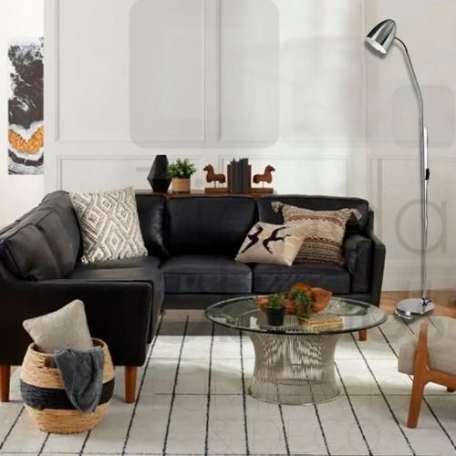 Imagen 3 de 7 de Lampara Pie Diseño Living Focus Cromada Flexible E27 Dabor