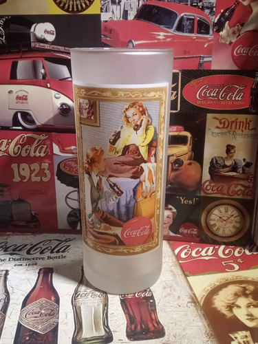 Vaso Vintage Countour Coca & Cola Vidrio Visel // Belgrano