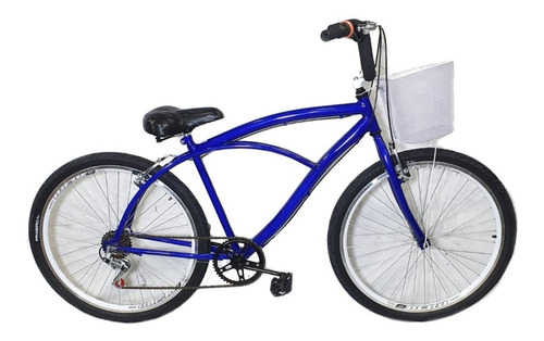 Bicicleta Retro Beach Aro26 Com  Marcha E Cesta