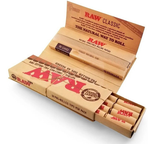 Papel Para Armar Sedas Raw Connoisseur 78mm + Prerolled Tips