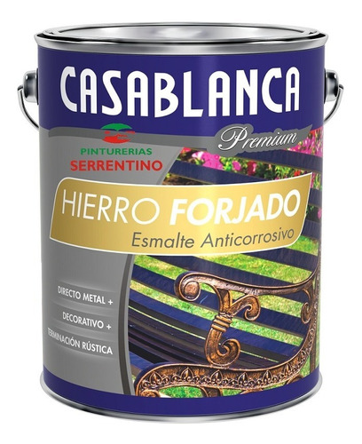 Recubrimiento Casablanca Efecto Forjado 4 Lts Serrentino