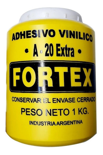 Adhesivo Cola Vinilica Fortex A-20 Extra X 1 Kg