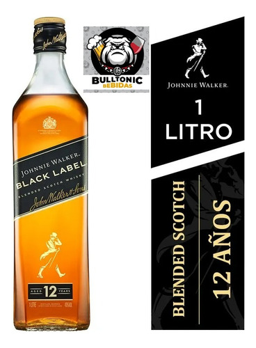 Whisky Johnnie Walker Black Label De Litro