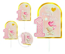 Comprar Adorno Pinche Mi Primer Añito Rosa Oso 1d Metalizado X1u.