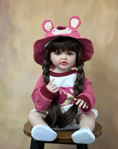 Bebe Niña Realista Muñeca Reborn Vestido Tejido Peluche