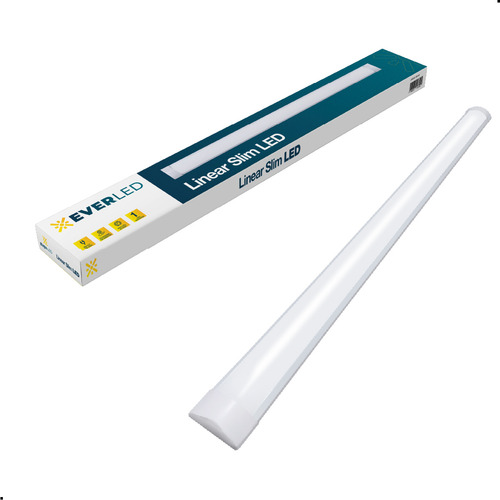 Luminária Led Linear Slim 36w Tubular 120cm 4000k Neutra Estrutura Branco 110v/220v