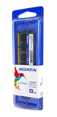 Adata Memoria Ram Para Laptop Ddr3 8gb 1600mhz Sodimm