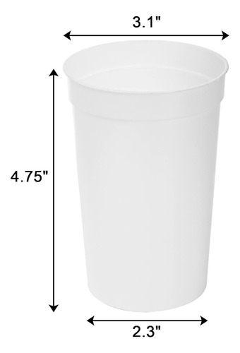Vasos De Plastico Reutilizables Para Fiesta 30 Piezas Blanco