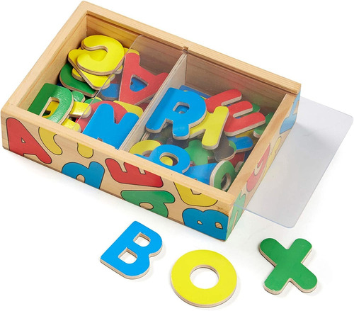 Caja Magnética Melissa Amp Doug 52 Alfabeto Madera