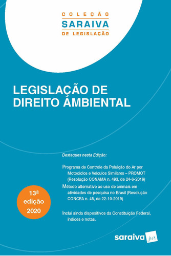 Legislação de Direito Ambiental – 13.ª Edição -2020, de a Saraiva. Editora Saraiva Educação S. A., capa mole em português, 2020