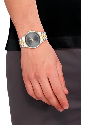 Reloj Calvin Klein Iconic Unisex De Acero Plateado 25200226 Bicolor