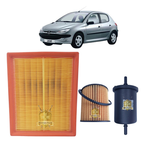 Kit Filtro Para Peugeot 206 E Sw 1.4 Presence Sensation