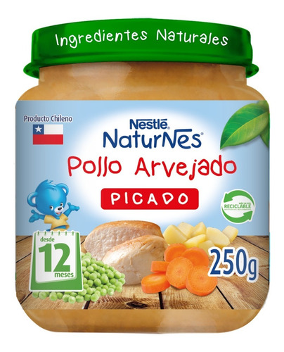 Picado Nestlé® Naturnes® Pollo Arvejado 250g