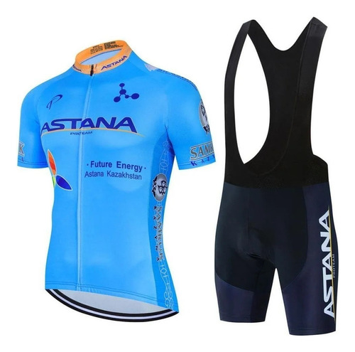 Hombre Astana Verano Ciclismo Jersey Desgaste Traje De Ropa