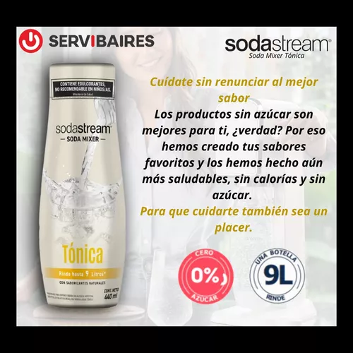 Soda Mixer Sodastream Zero Sabor Tónica Rinde 9 Litros