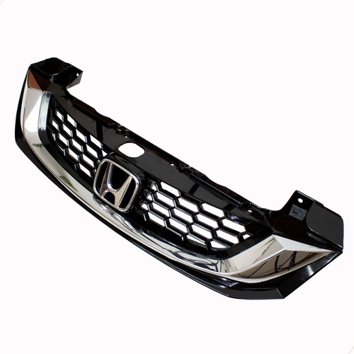 Grade New Civic 2015 2016 Black Piano Com Emblema Cromado