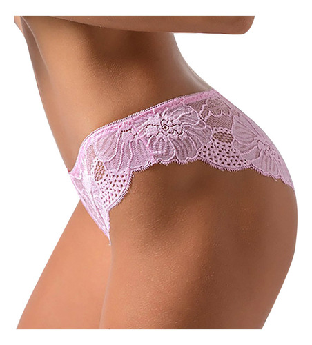 Bragas De Mujer Con Bonito Diseño De Lazo, Encaje Completo,