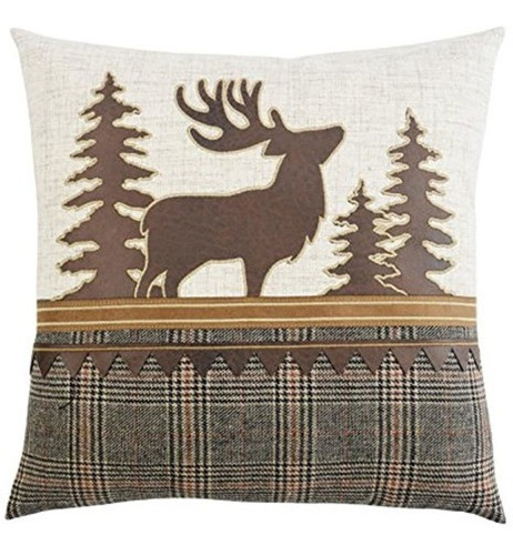 Hora Comoda 14x14 Tartan Moose Almohada