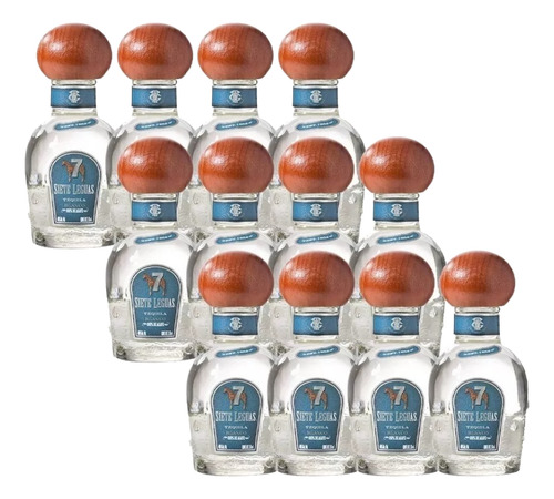 Pack De 12 Tequila 7 Leguas Blanco Mini 50 Ml