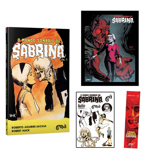 O mundo sombrio de Sabrina – Vol. 2: (pôster + marcador + cartela de tatuagem), de Aguirre-Sacasa, Roberto. Novo Século Editora e Distribuidora Ltda., capa mole em português, 2020