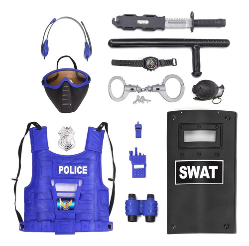 Ultimate All-in-one Kids Police Role Play Toy Kit - Jue...
