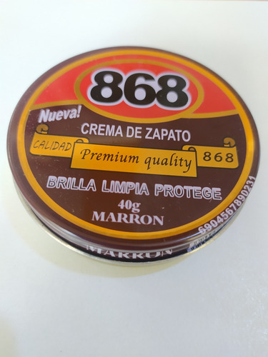 Docena De Crema De Zapatos Marrón 868 Pulir Limpia Protege 