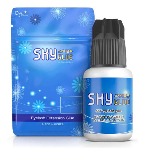 Cola Sky S+glue Alongamento De Cílios Fio Volume Russo Black