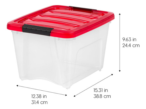 Iris Usa Cubo De Plastico Apilable Para Navidad De 19...
