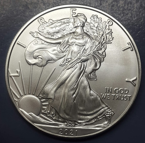Moneda Estados Unidos 1 Onza Plata Año 2021 Sin Circular